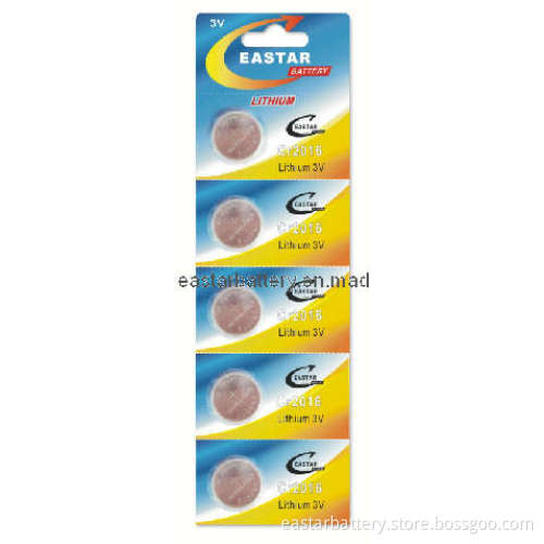 Li-Mno2 Battery Button Cell Cr-2016